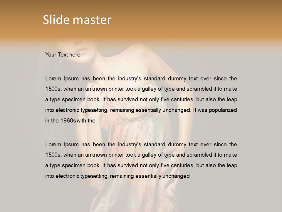 Graceful Sensuality Luxuriant PowerPoint Template