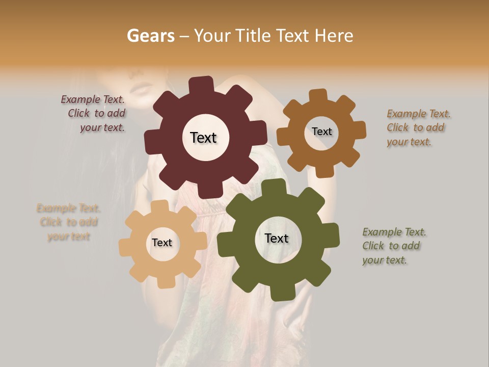 Graceful Sensuality Luxuriant PowerPoint Template