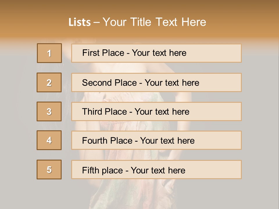 Graceful Sensuality Luxuriant PowerPoint Template