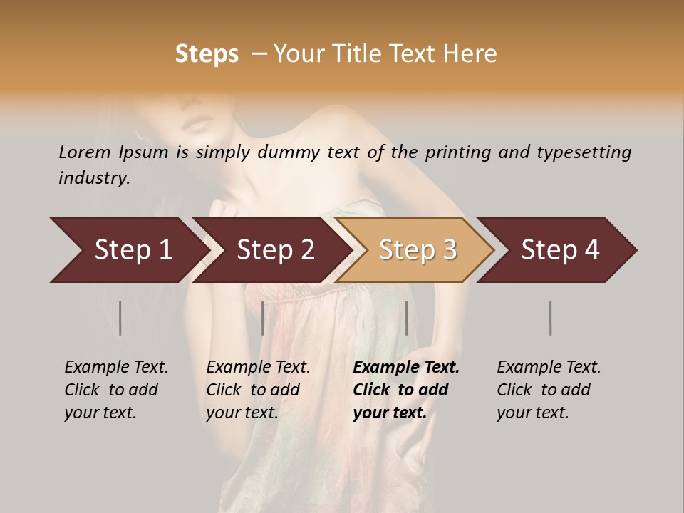 Graceful Sensuality Luxuriant PowerPoint Template