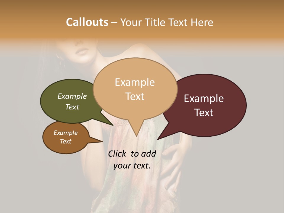 Graceful Sensuality Luxuriant PowerPoint Template