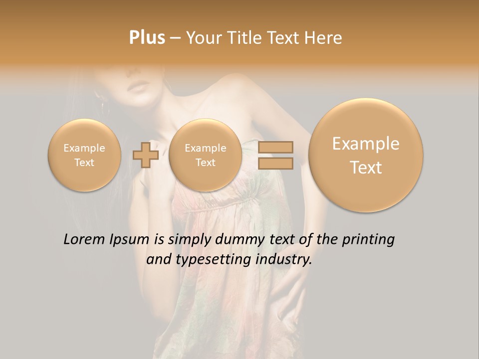 Graceful Sensuality Luxuriant PowerPoint Template