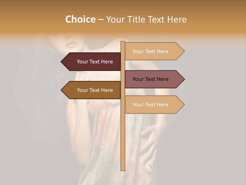 Graceful Sensuality Luxuriant PowerPoint Template