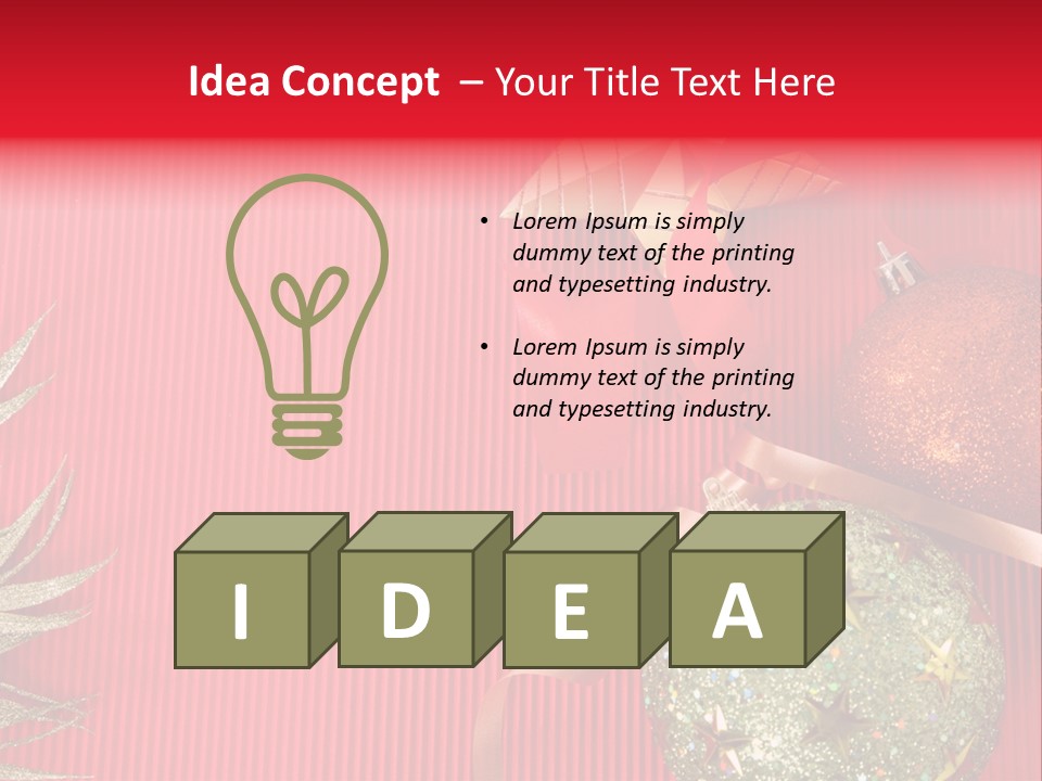 Star December Invitation PowerPoint Template