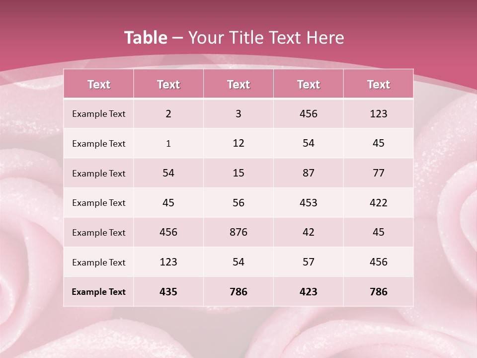 Roses Cake PowerPoint Template