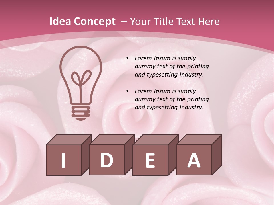 Roses Cake PowerPoint Template