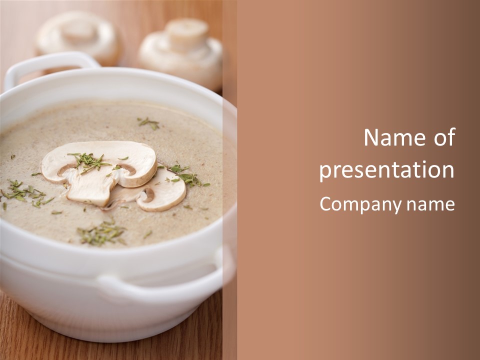 Cream Of Mushroom Soup Recipe PowerPoint Template