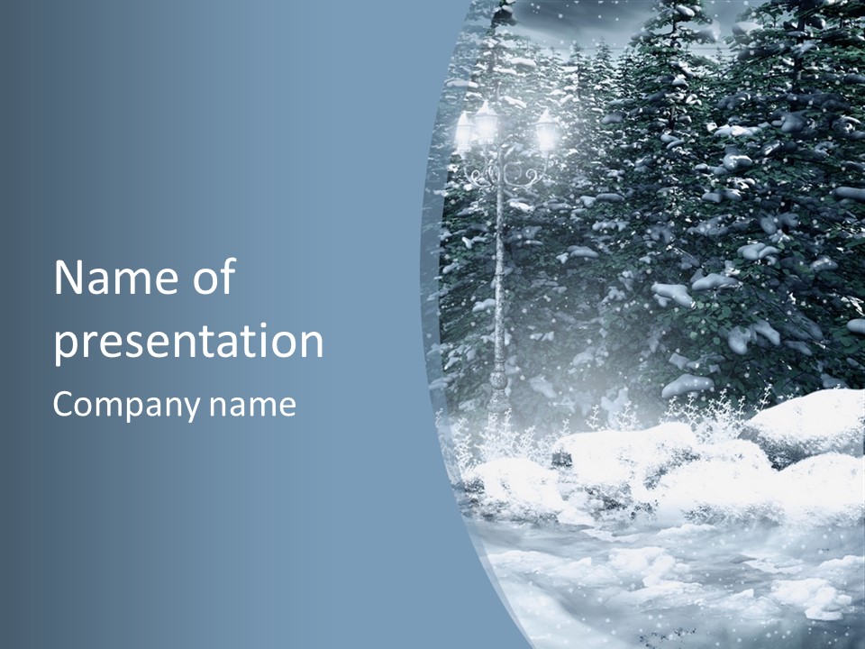 Fantasy Snowy Forest PowerPoint Template