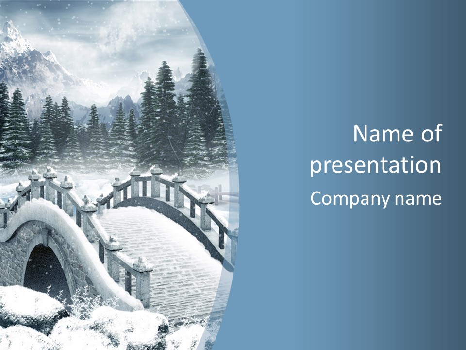 Winter Bridge PowerPoint Template