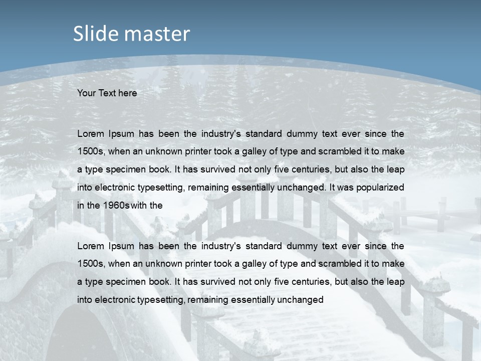 Winter Bridge PowerPoint Template