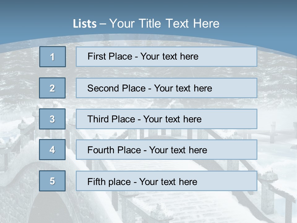 Winter Bridge PowerPoint Template