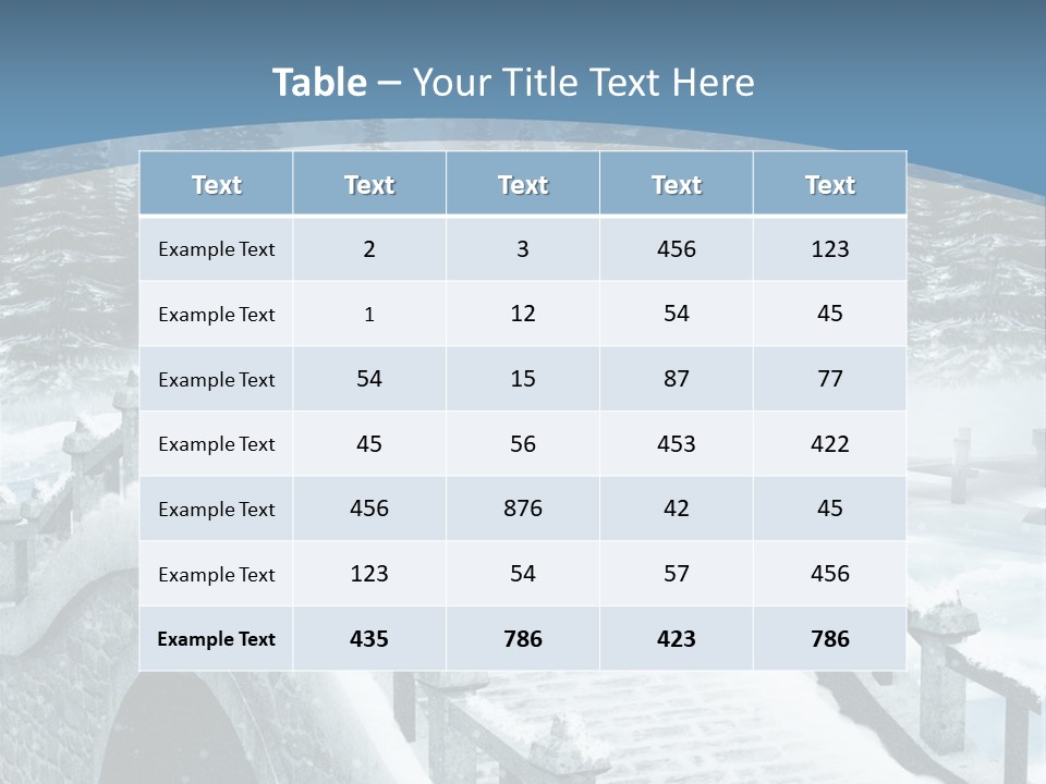 Winter Bridge PowerPoint Template