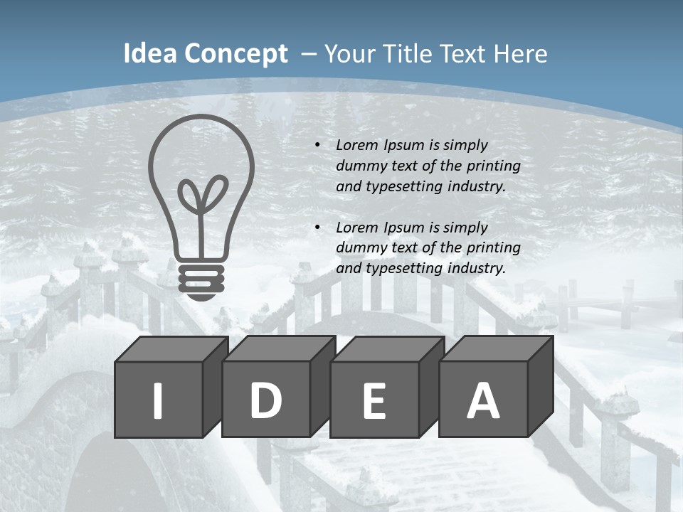 Winter Bridge PowerPoint Template