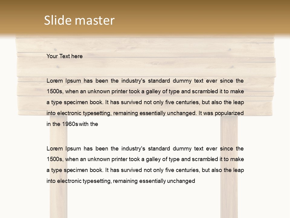 Wooden Billboard PowerPoint Template