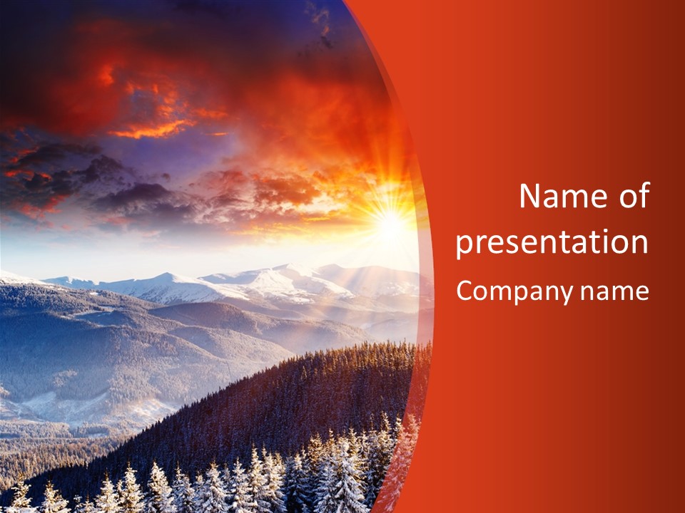 Winter Sunset PowerPoint Template