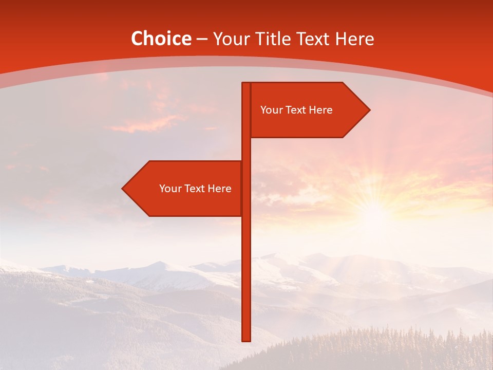 Winter Sunset PowerPoint Template
