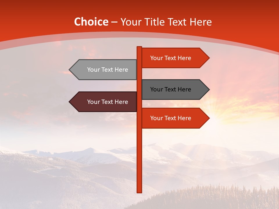 Winter Sunset PowerPoint Template