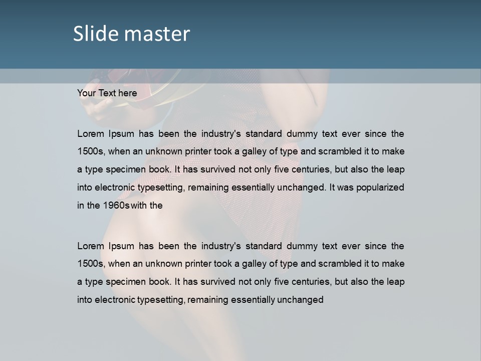 Corset Heart Shaped Blond PowerPoint Template