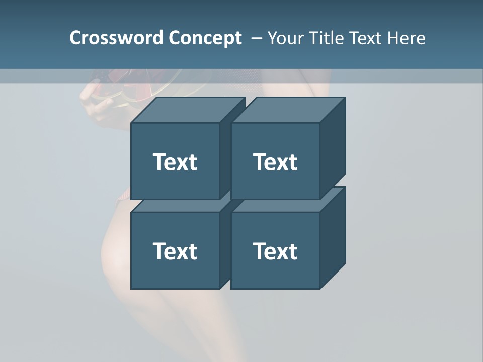 Corset Heart Shaped Blond PowerPoint Template