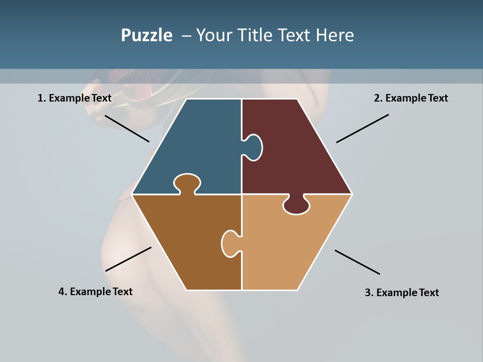 Corset Heart Shaped Blond PowerPoint Template