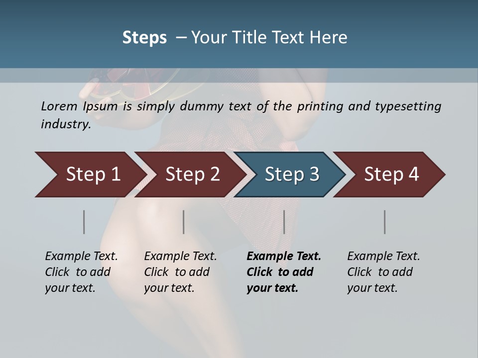 Corset Heart Shaped Blond PowerPoint Template