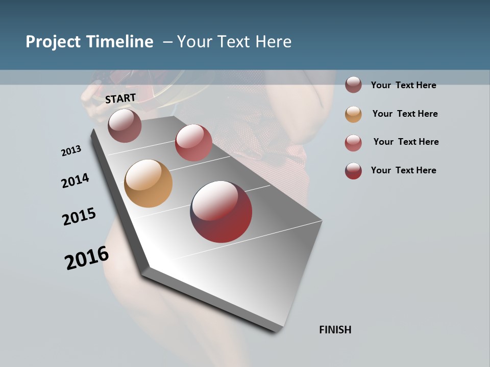 Corset Heart Shaped Blond PowerPoint Template