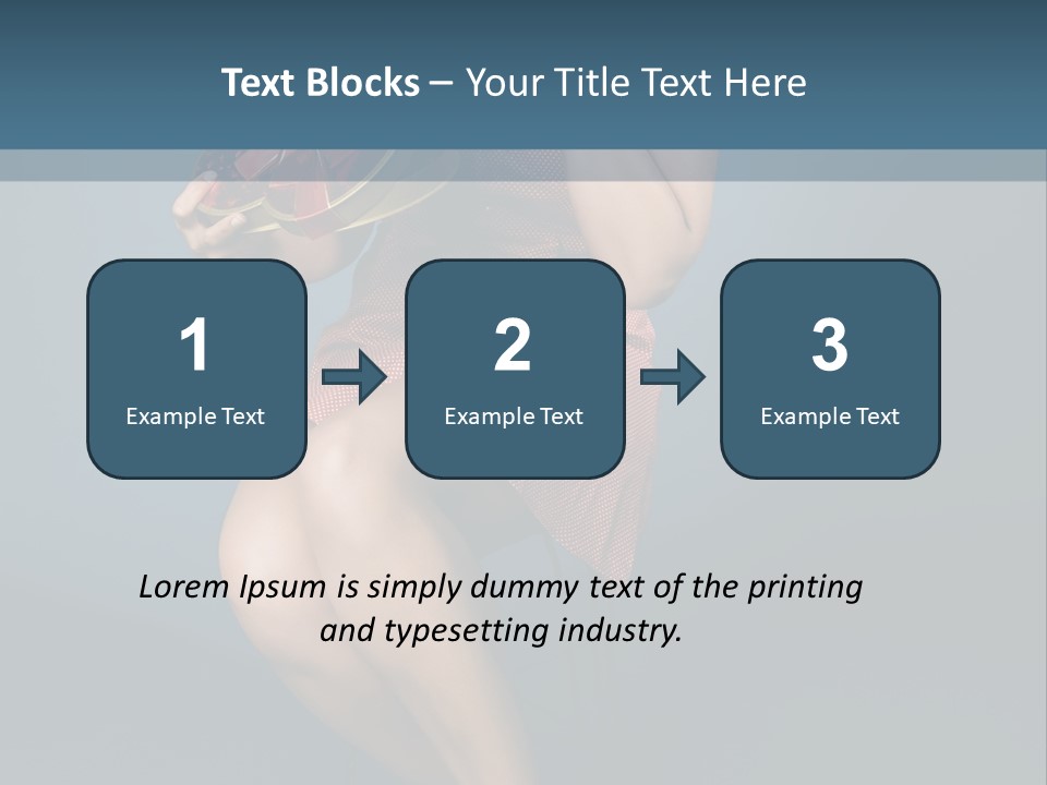 Corset Heart Shaped Blond PowerPoint Template