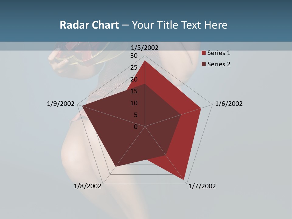 Corset Heart Shaped Blond PowerPoint Template