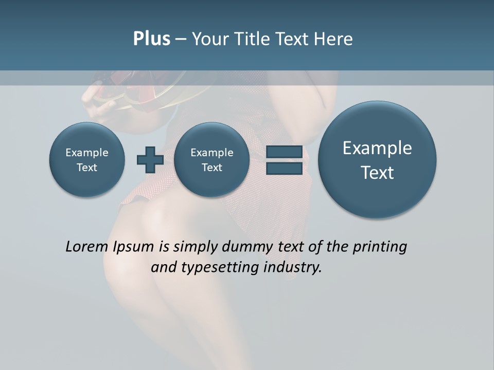 Corset Heart Shaped Blond PowerPoint Template