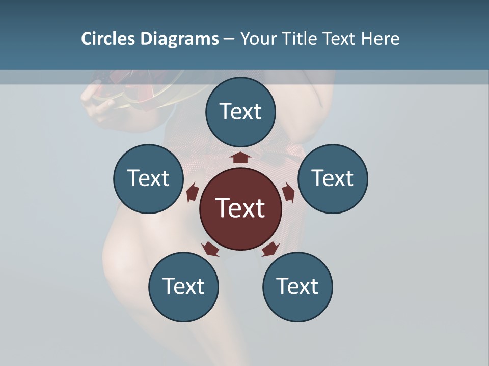 Corset Heart Shaped Blond PowerPoint Template