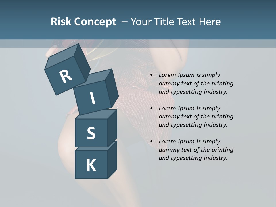 Corset Heart Shaped Blond PowerPoint Template