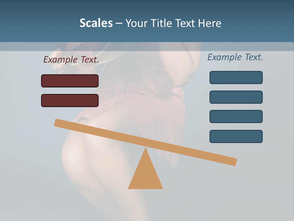 Corset Heart Shaped Blond PowerPoint Template