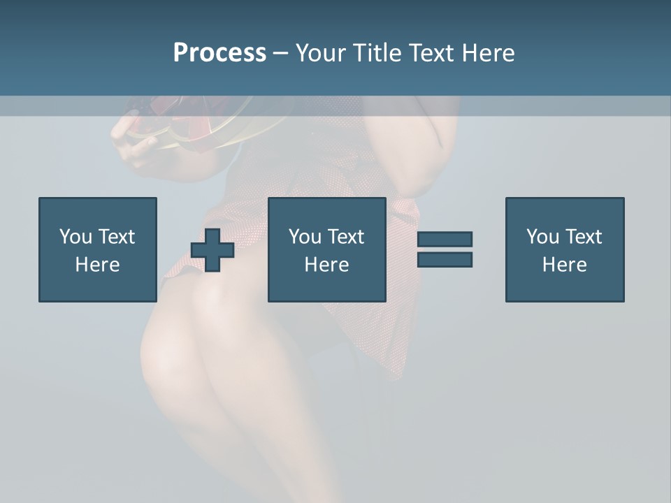 Corset Heart Shaped Blond PowerPoint Template
