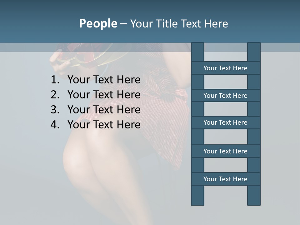 Corset Heart Shaped Blond PowerPoint Template