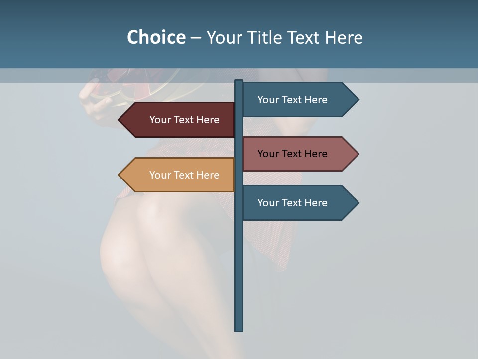 Corset Heart Shaped Blond PowerPoint Template