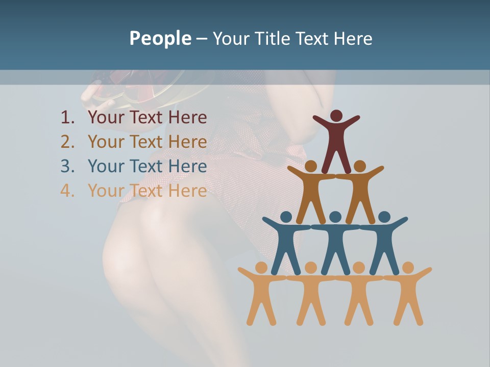 Corset Heart Shaped Blond PowerPoint Template