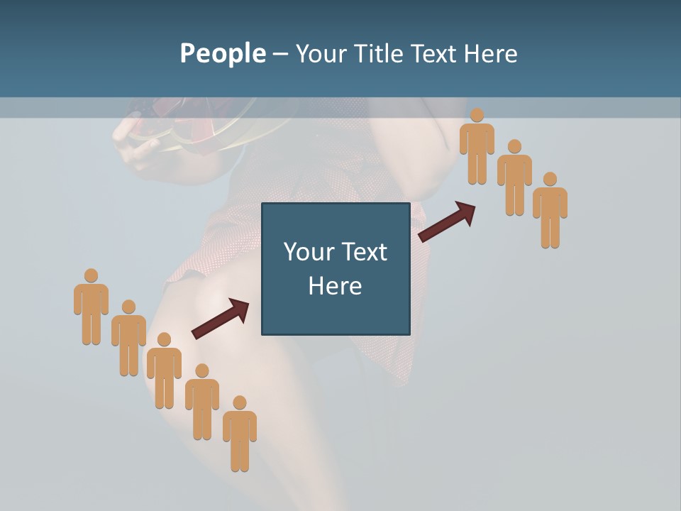 Corset Heart Shaped Blond PowerPoint Template