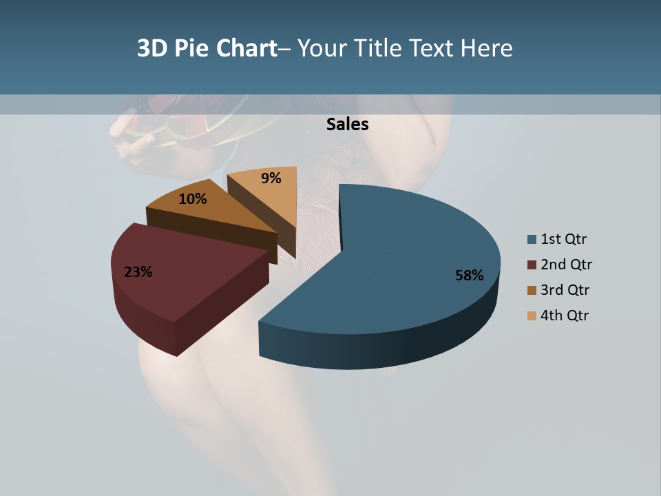 Corset Heart Shaped Blond PowerPoint Template