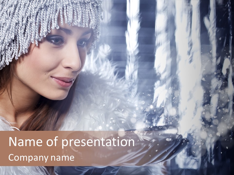 Winter Girls PowerPoint Template