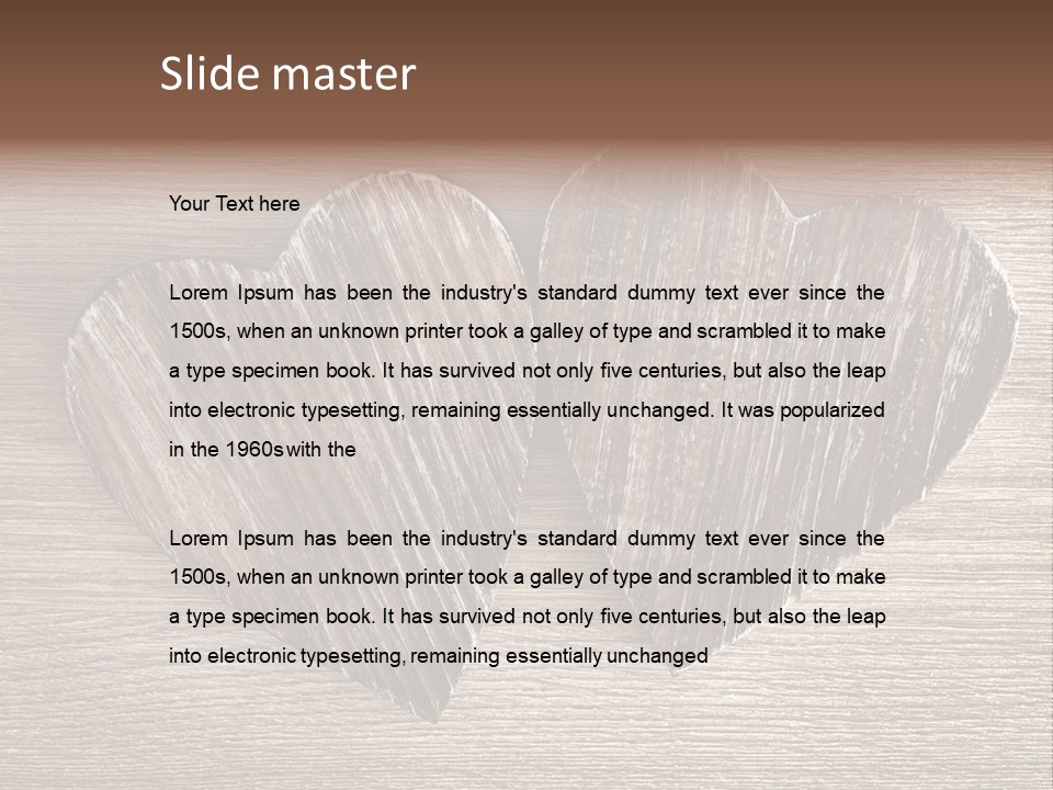 Love Wood PowerPoint Template