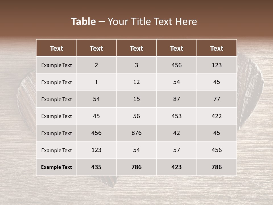 Love Wood PowerPoint Template