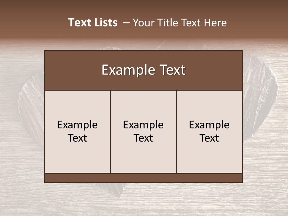 Love Wood PowerPoint Template