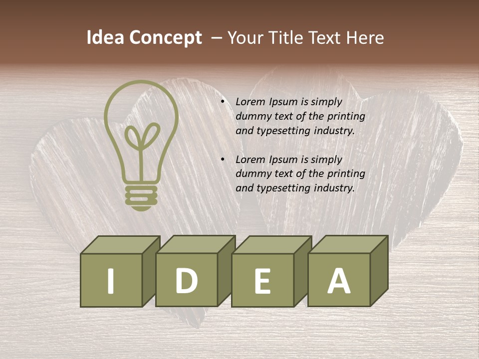Love Wood PowerPoint Template