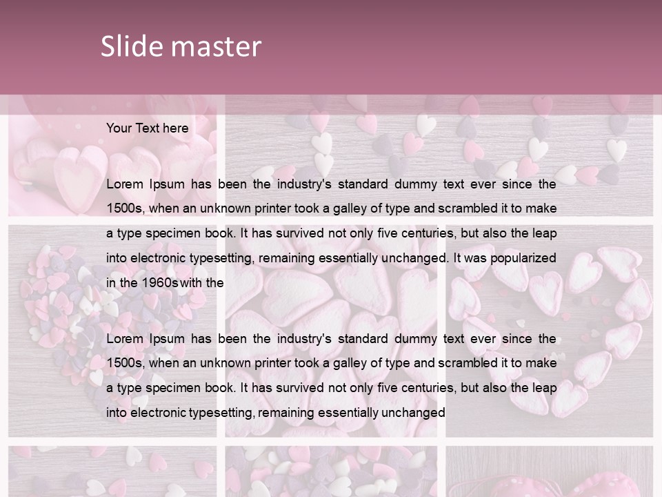 Hearts Collage PowerPoint Template