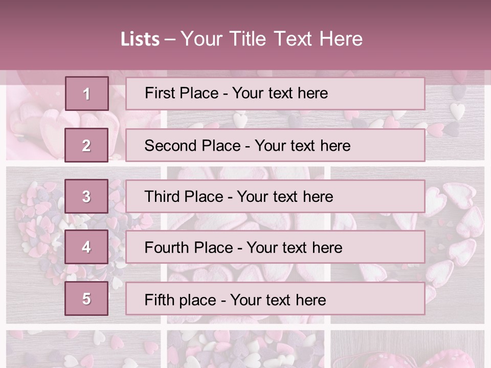 Hearts Collage PowerPoint Template