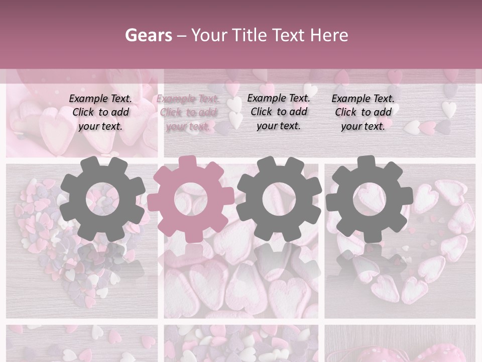 Hearts Collage PowerPoint Template