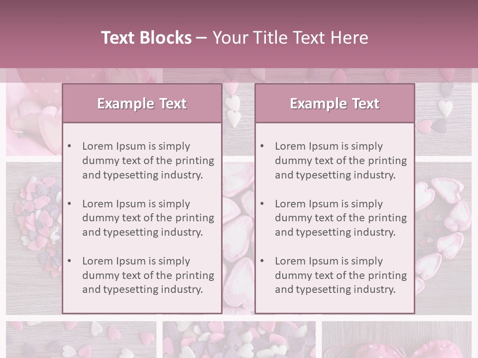 Hearts Collage PowerPoint Template