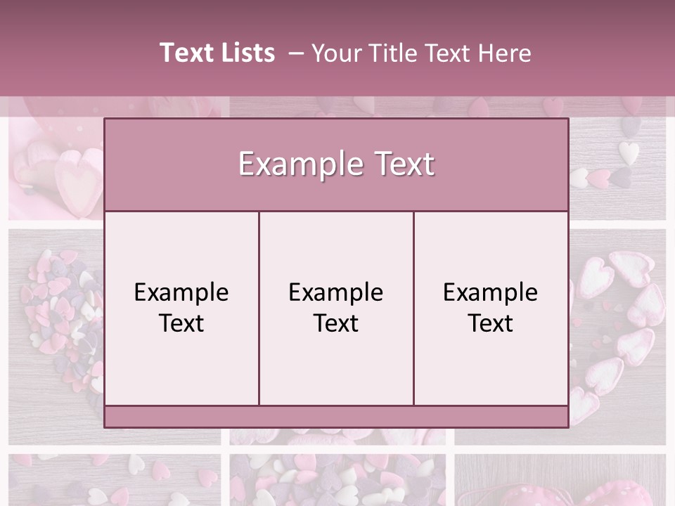 Hearts Collage PowerPoint Template