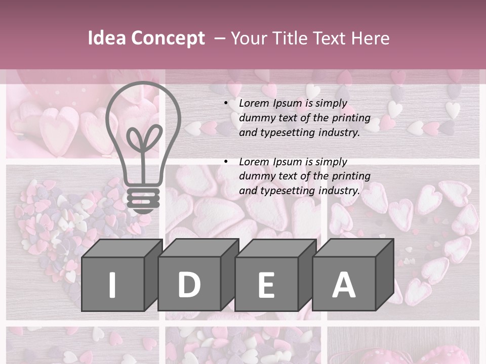 Hearts Collage PowerPoint Template