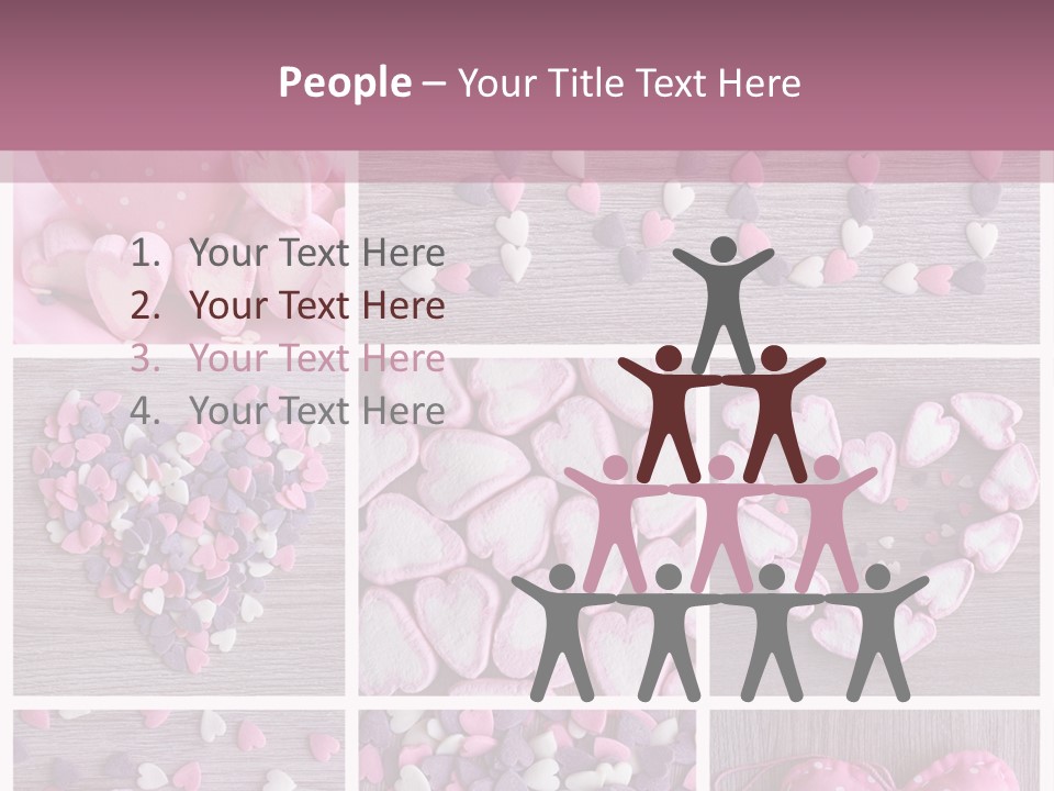 Hearts Collage PowerPoint Template
